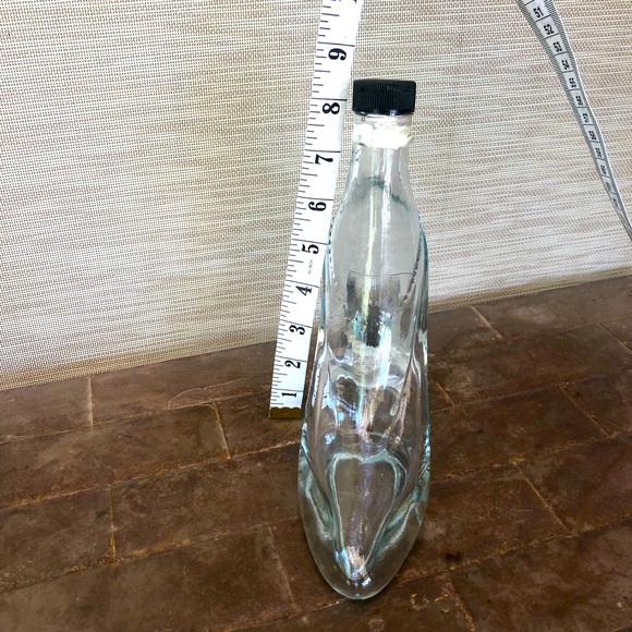 Vintage Glass Ladies High Heel Shoe Bottle With Cap - Picture 7 of 7